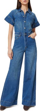 Habitual Flare Leg Denim Jumpsuit