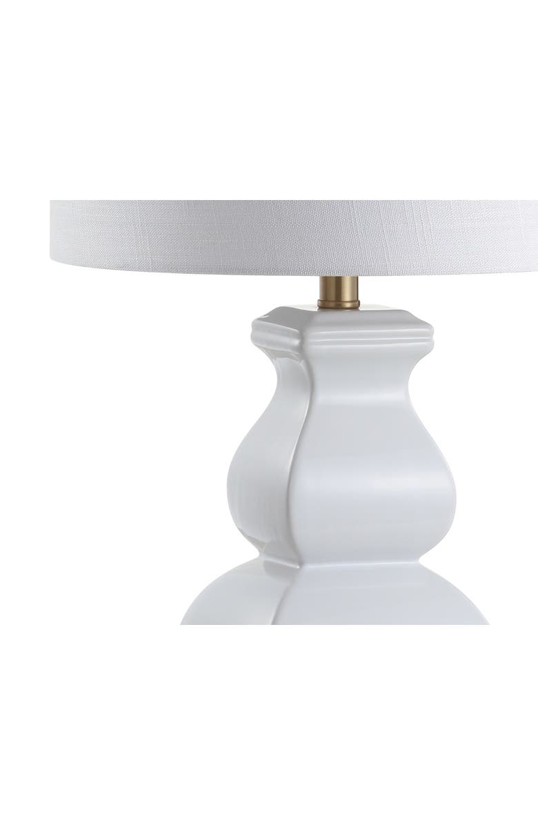 JONATHAN Y Vienna Ceramic LED Table Lamp, Alternate, color, White