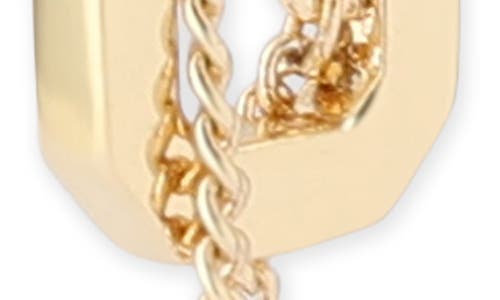 Allsaints Swag Hexagon Chain Drop Huggie Hoop Earrings In Gold
