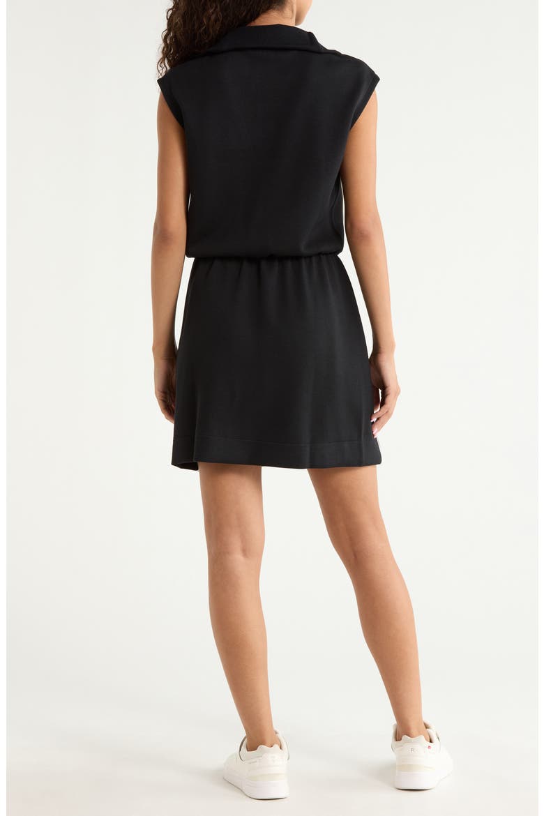 Airpique Half Zip Modal Blend Dress, Alternate, color, VERY BLACK
