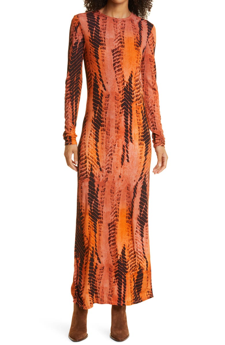 Ted Baker London Tallia Tie Dye Long Sleeve Jersey Dress, Main, color, 