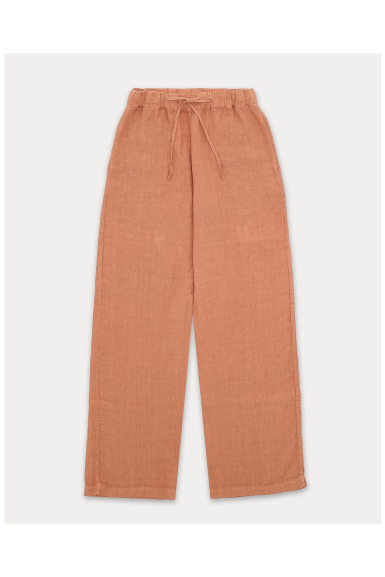 Jaleh Linen with Drawstring Pants, Main, color, Light Orange