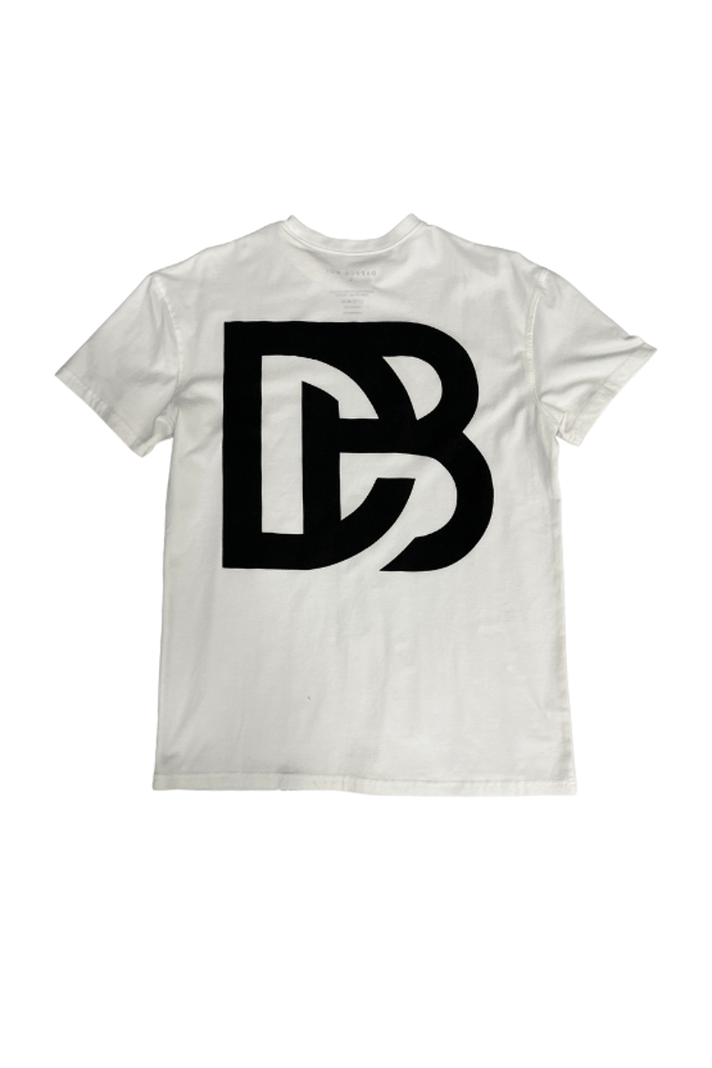 White DB Drop Shoulder Tee, Alternate, color, White