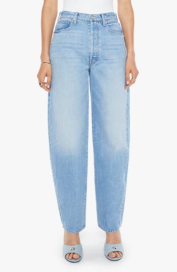 Mother The Ditcher Crop Straight Leg Jeans In Blue
