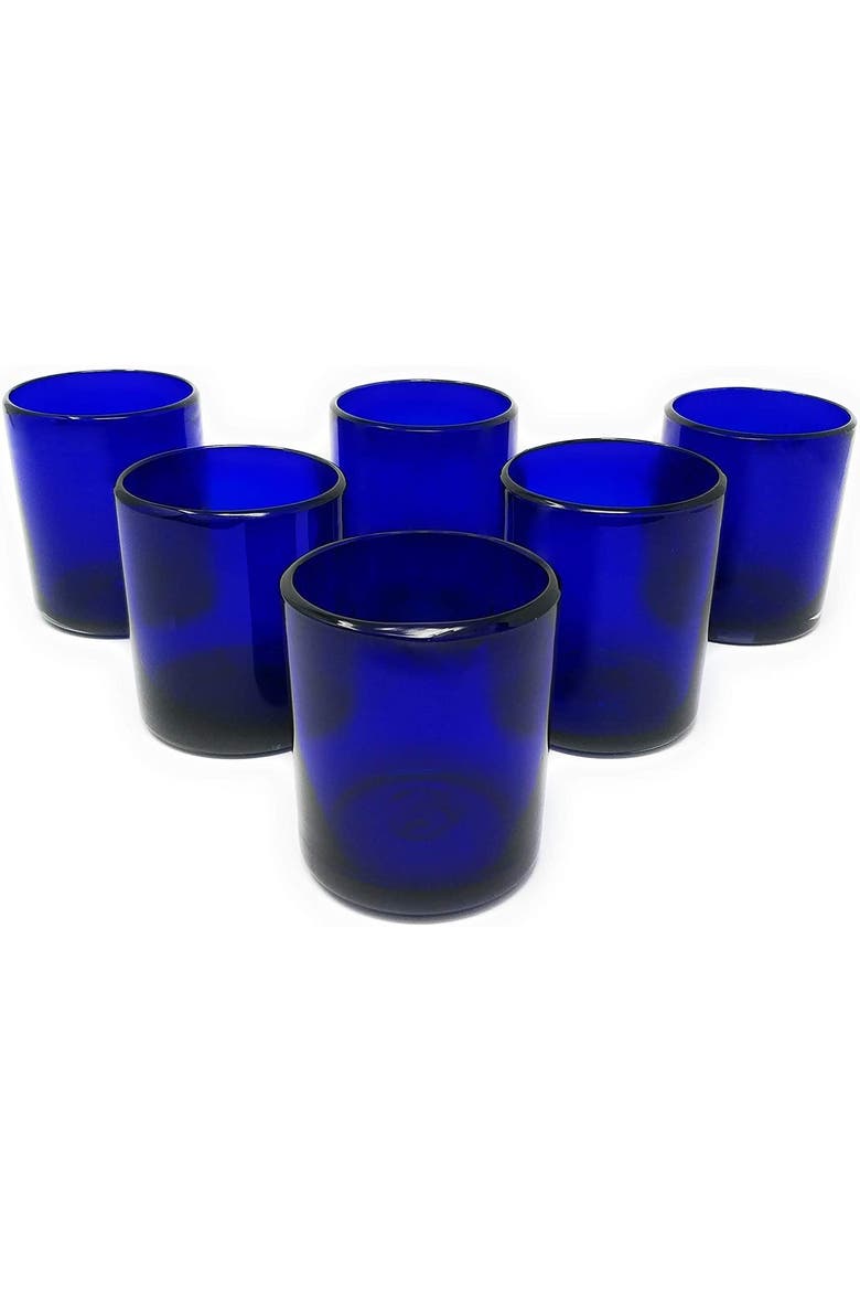 Solid Tumbler Glasses - Set of 6, Main, color, Cobalt