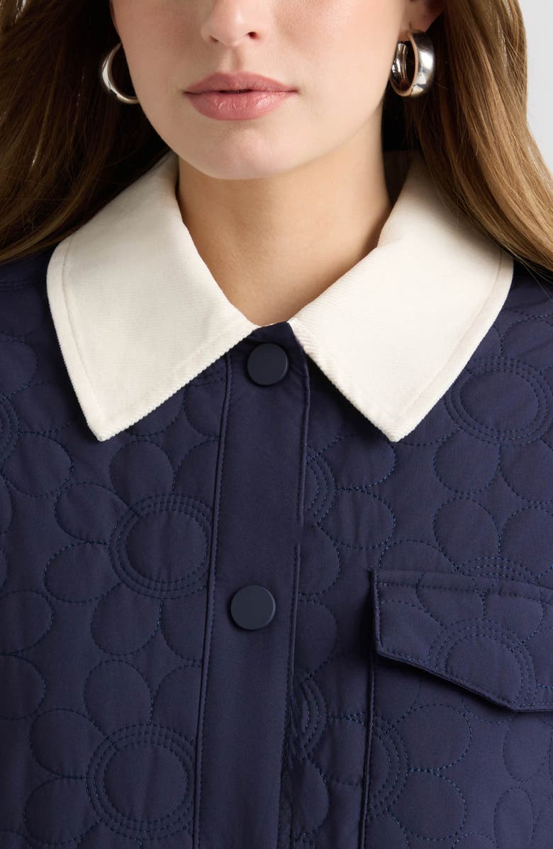 NVLT Quilted Shacket, Alternate, color, Navy