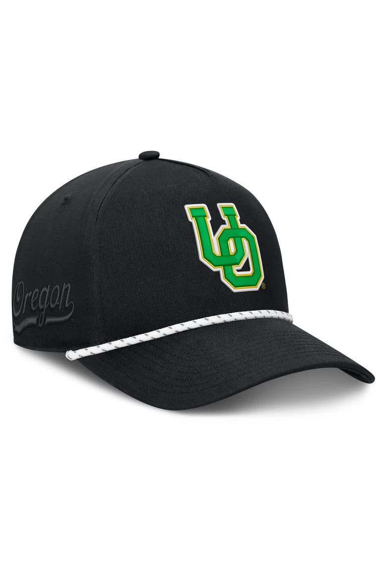 Men's Fanatics  Black Oregon Ducks Undertone Rope Adjustable Hat, Alternate, color, Black