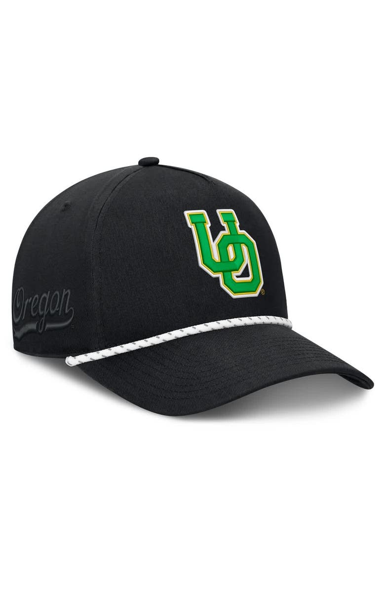 FANATICS Men's Fanatics Black Oregon Ducks Undertone Rope Adjustable Hat, Alternate, color, Black