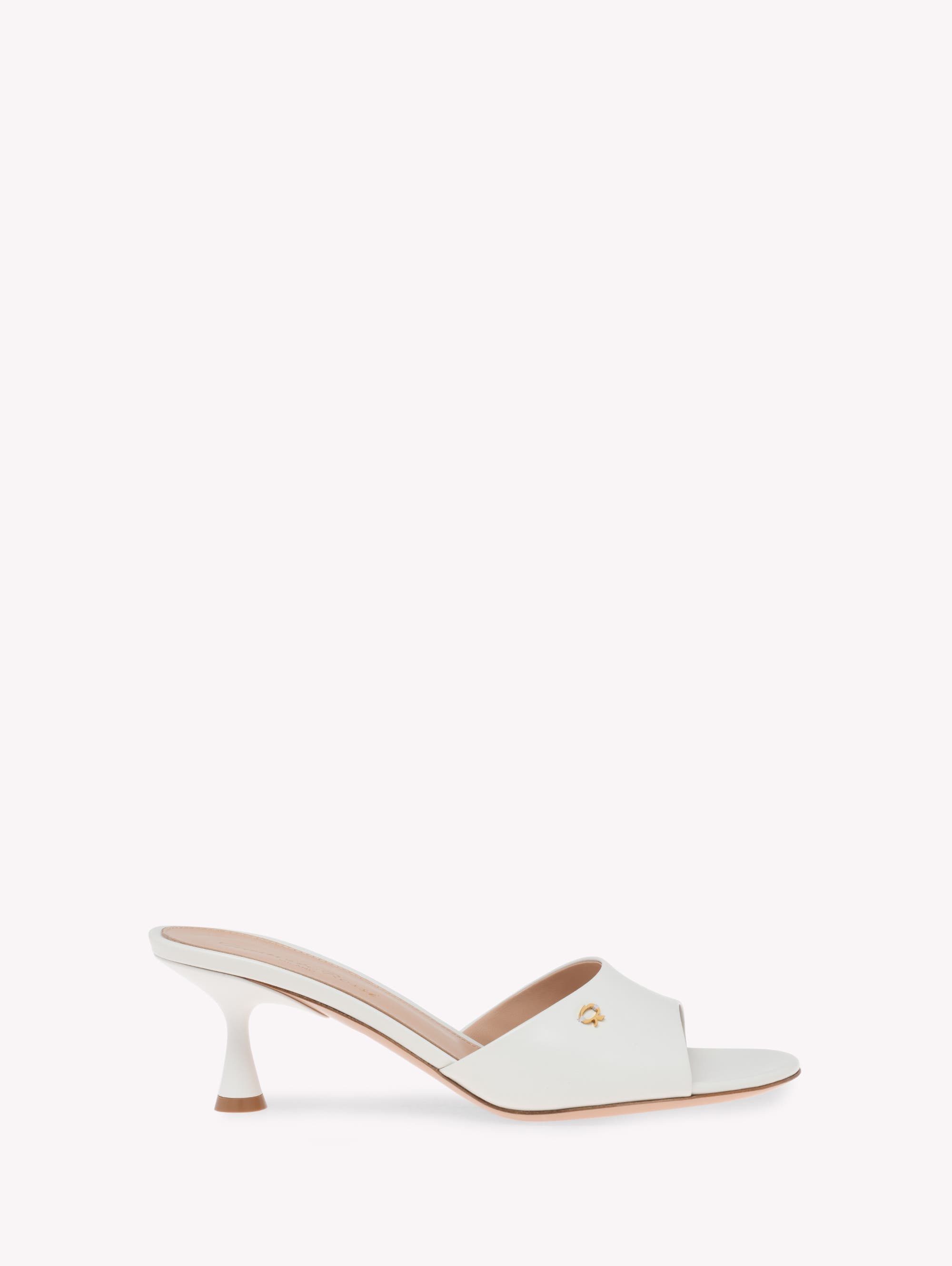 Gianvito Rossi Ascent Mule 55, Main, color, White Nappa