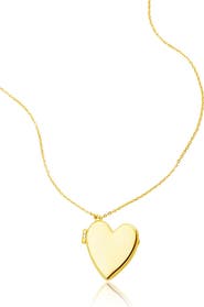 Adornia 14K Gold Plated Heart Locket Pendant Necklace