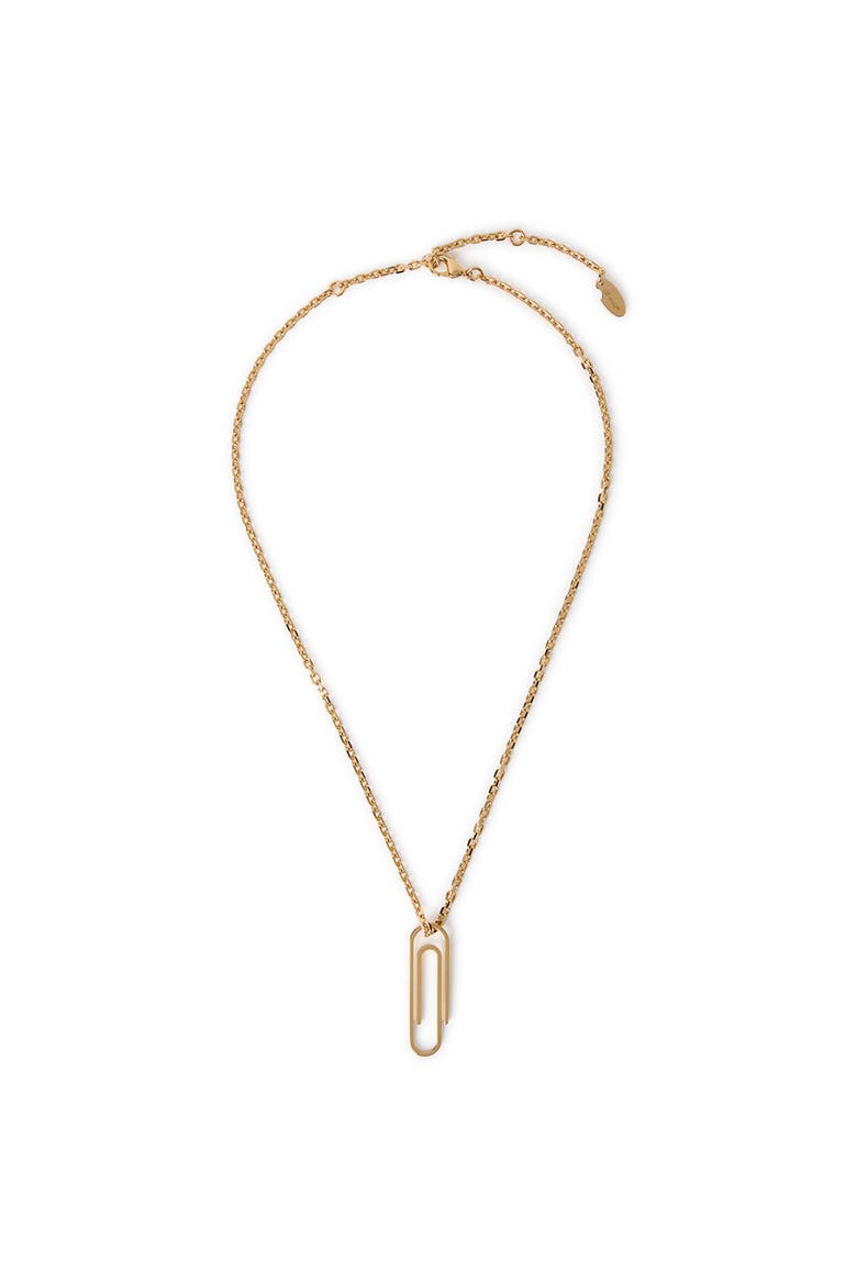 Women's Paperclip Necklace, Main, color, Gold