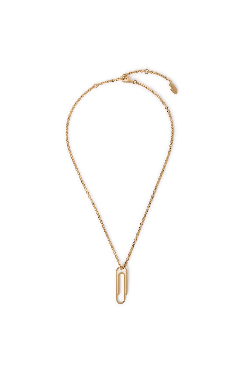 OFF WHITE Women's Paperclip Necklace, Main, color, Gold