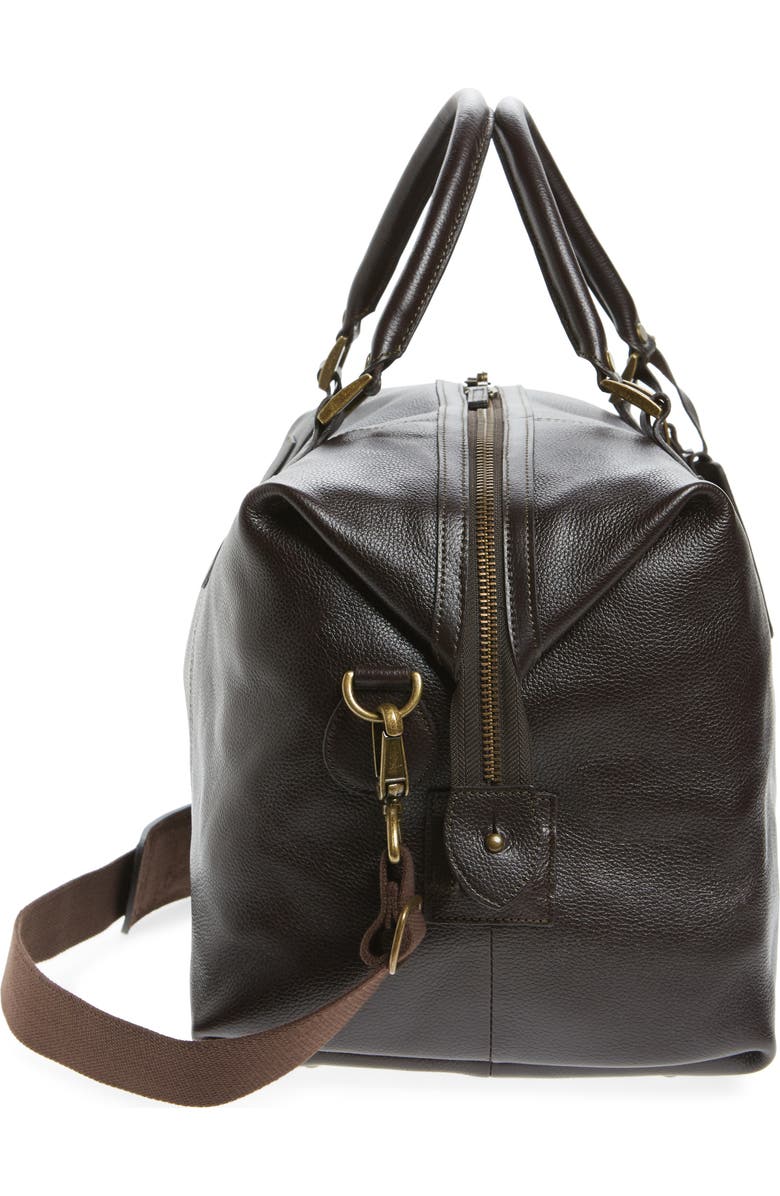 Barbour Leather Travel Bag, Alternate, color,