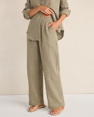 Haven Well Within Textured Cotton Gauze Pants