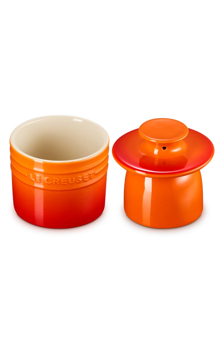 Le Creuset Stoneware Butter Crock, Alternate, color, Flame