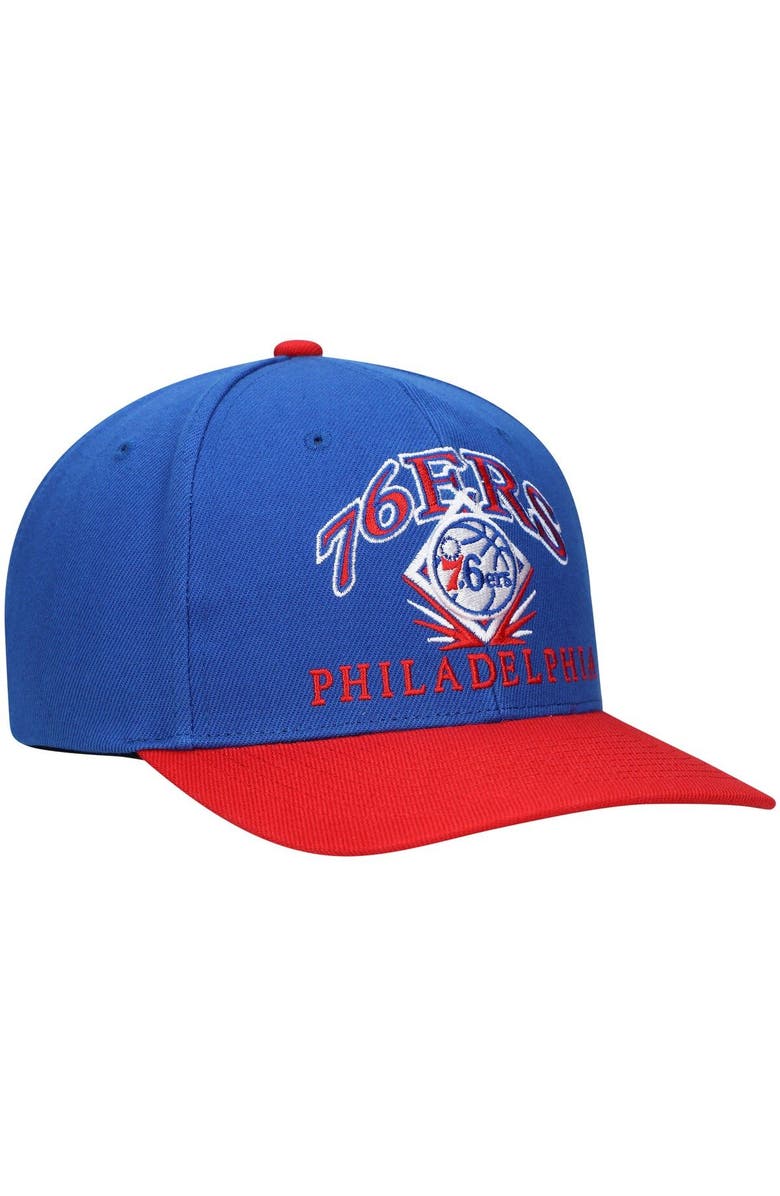 Mitchell & Ness Men's Mitchell & Ness x Lids Royal/Red Philadelphia 76ers All Pro Classic Snapback Hat, Alternate, color, 