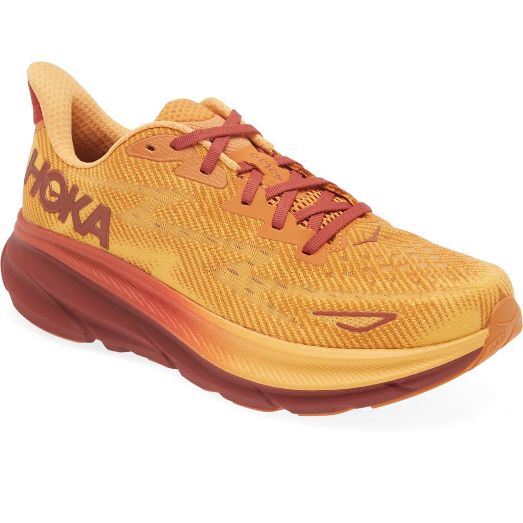 Hoka Clifton 9 Running Shoe In Orange