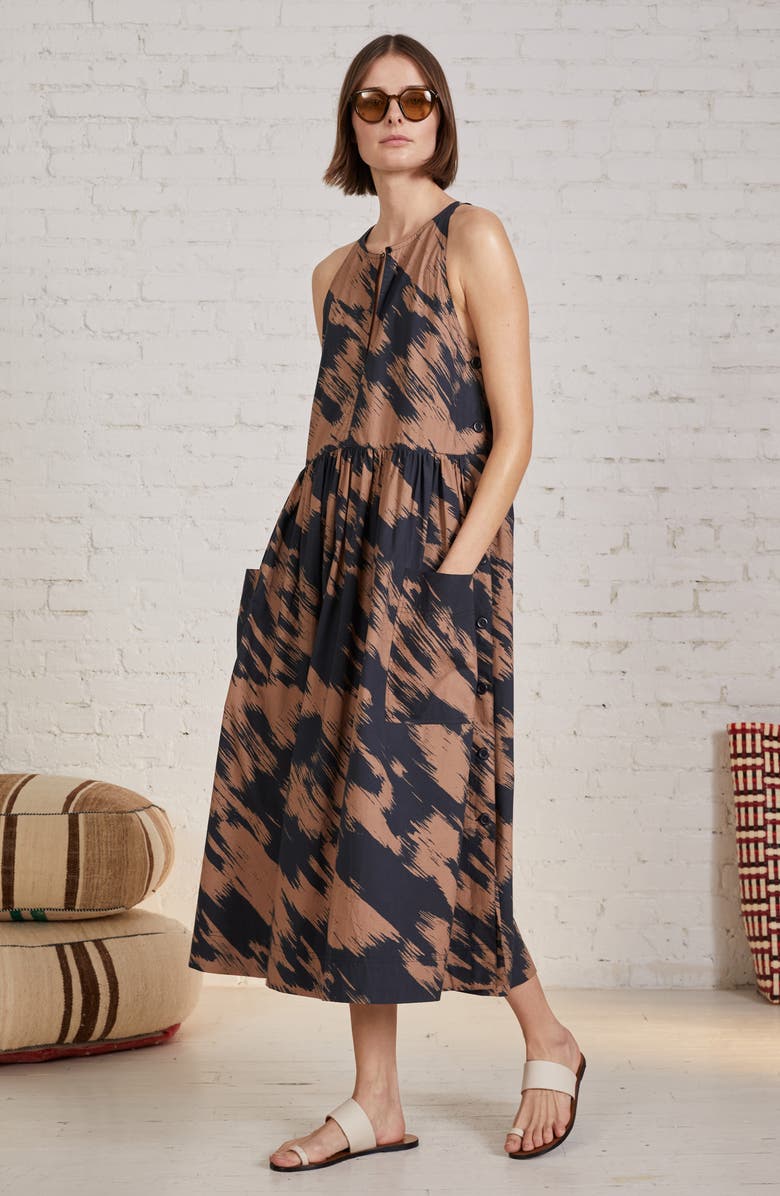 Apiece Apart San Cristobal Organic Cotton Midi Dress, Alternate, color,