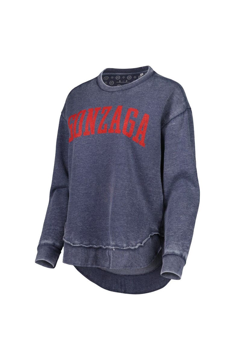 PRESSBOX Women's Pressbox Navy Gonzaga Bulldogs Vintage Wash Pullover Sweatshirt, Alternate, color,