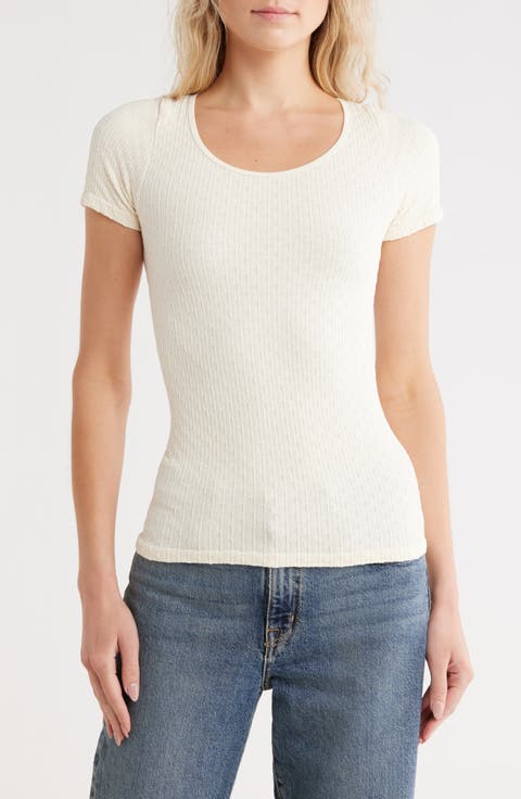 Rib Scoop Neck Top