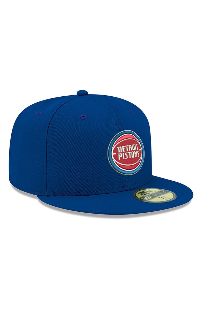 New Era Men's New Era Royal Detroit Pistons Official Team Color 59FIFTY Fitted Hat, Alternate, color, Royal