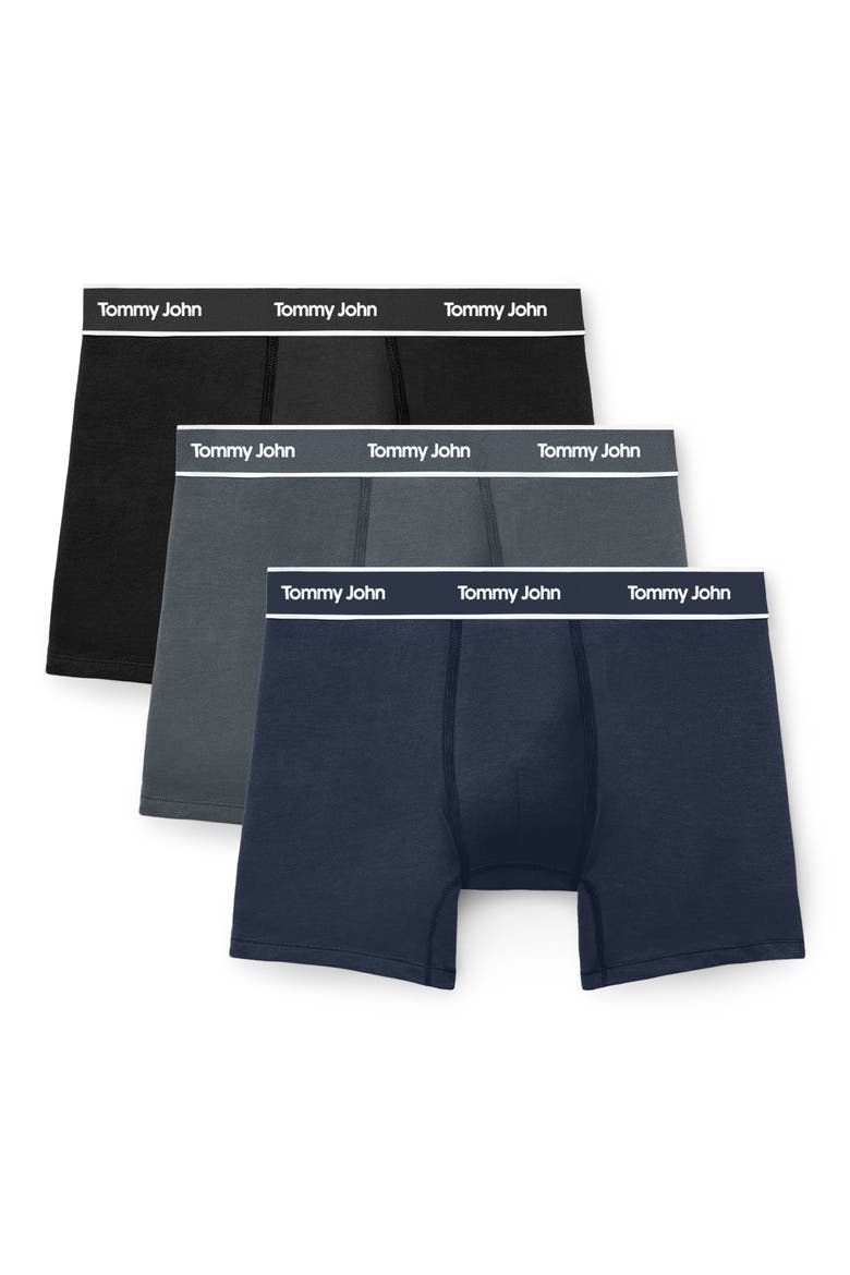 3-Pack Essential Cool Comfort Boxer Briefs, Main, color, BLACK, TURBULENCE, DRESS BLUES