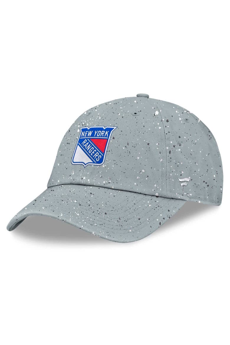 Women's Fanatics Gray New York Rangers Heritage Snow Day Speckle Adjustable Hat, Main, color, Gray