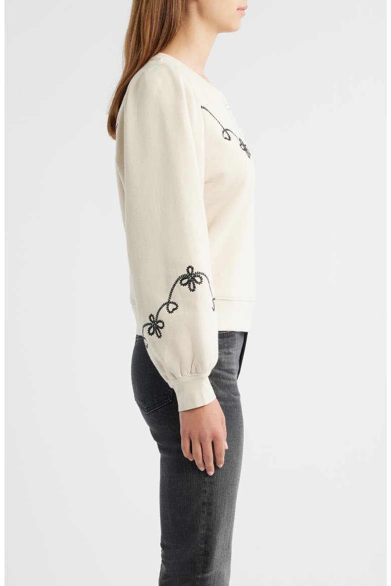 Hanne Puff Shoulder Sweatshirt, Alternate, color, ECRU