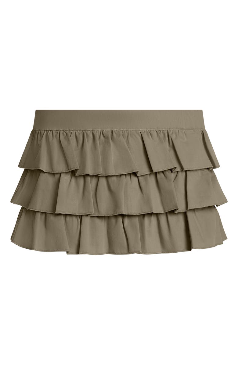 LIONESS Solstice Tiered Miniskirt, Alternate, color, Safari