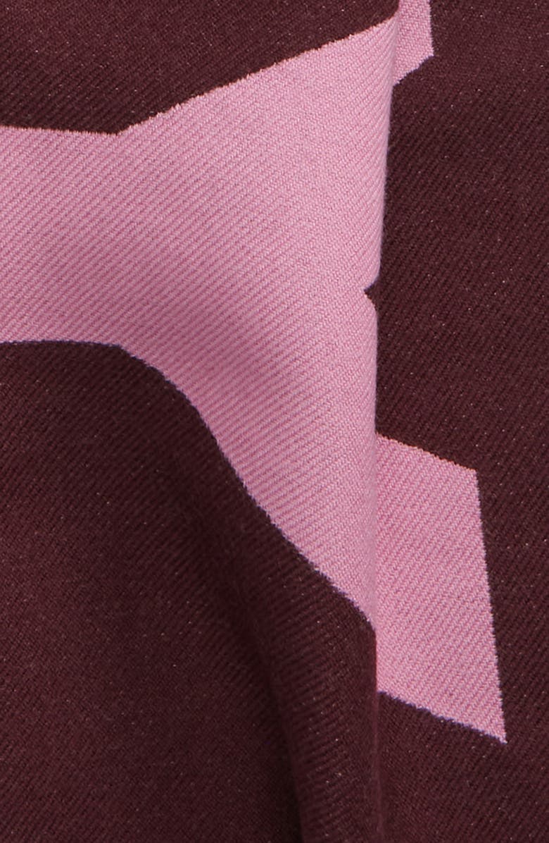 Burberry Logo Jacquard Wool Football Scarf, Alternate, color, 