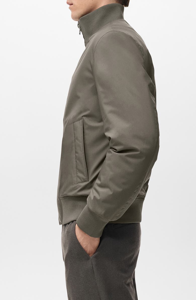 MANGO Water Repellent Bomber Jacket, Alternate, color, 