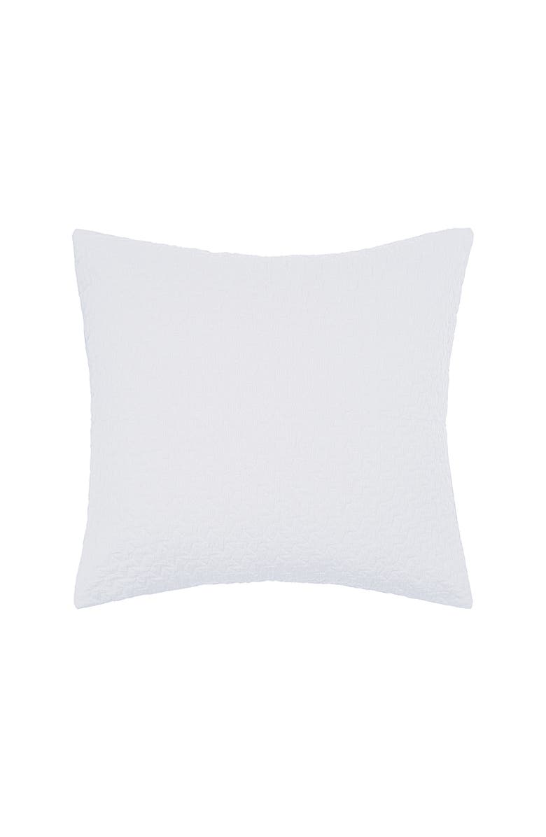 ELISABETH YORK Vance Dove 100% Cotton Euro Sham 26" x 26", Main, color, White