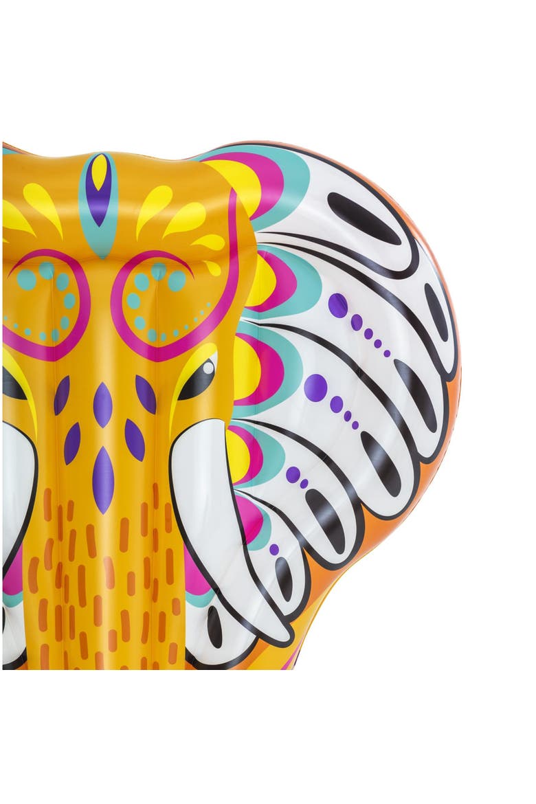 Inflatable Flirty Fiesta Elephant Pool Water Beach Float, Alternate, color, Multicolored