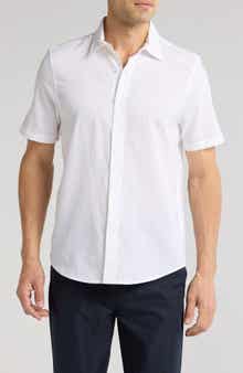 14th & Union Linen & Cotton Short Sleeve Button-Up Shirt