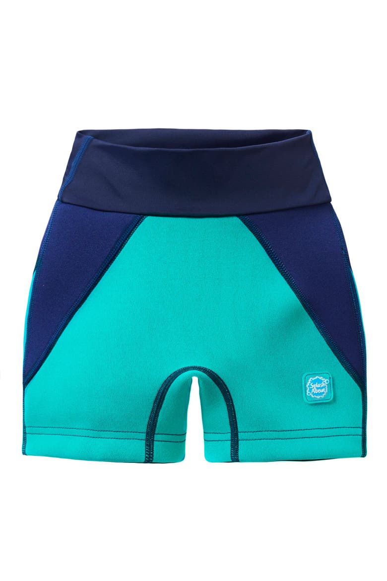 Jammer Swim Diaper Shorts, Main, color, Navy/Jade