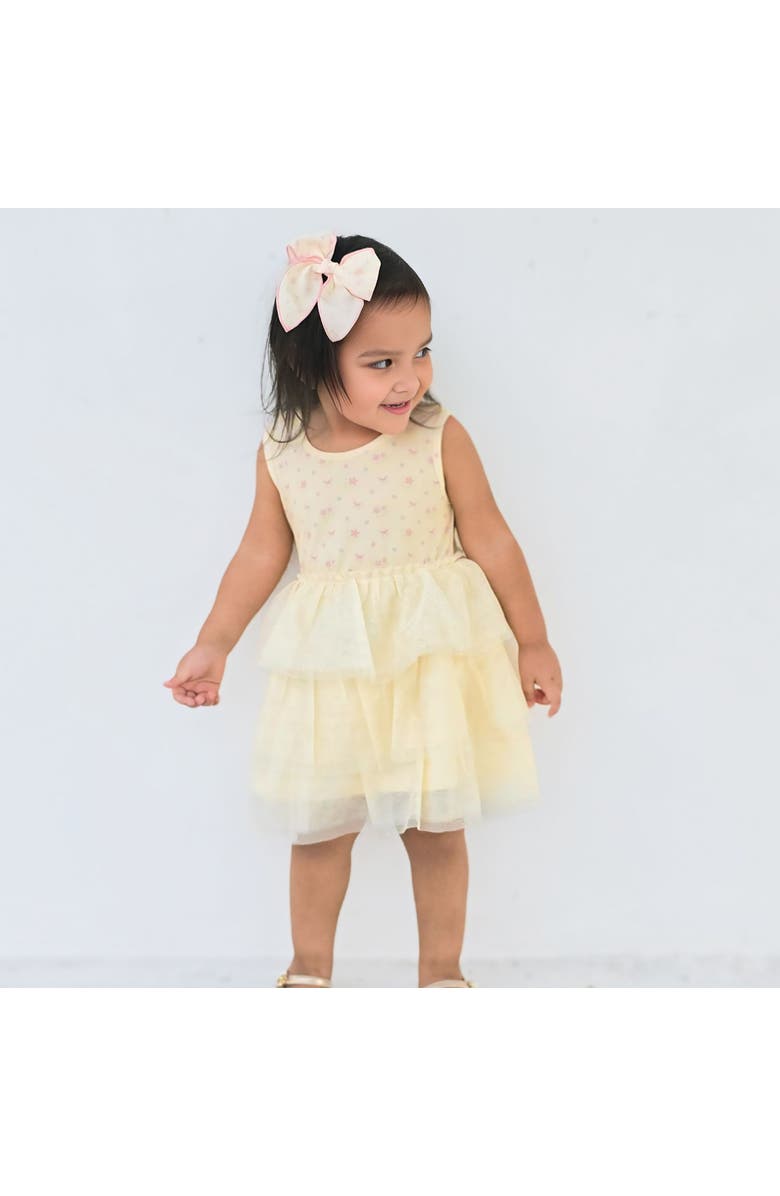 Sweet Wink Lemon Floral Bow Clip, Alternate, color, Yellow