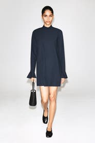 COS Flared-cuff Cotton Mini Dress