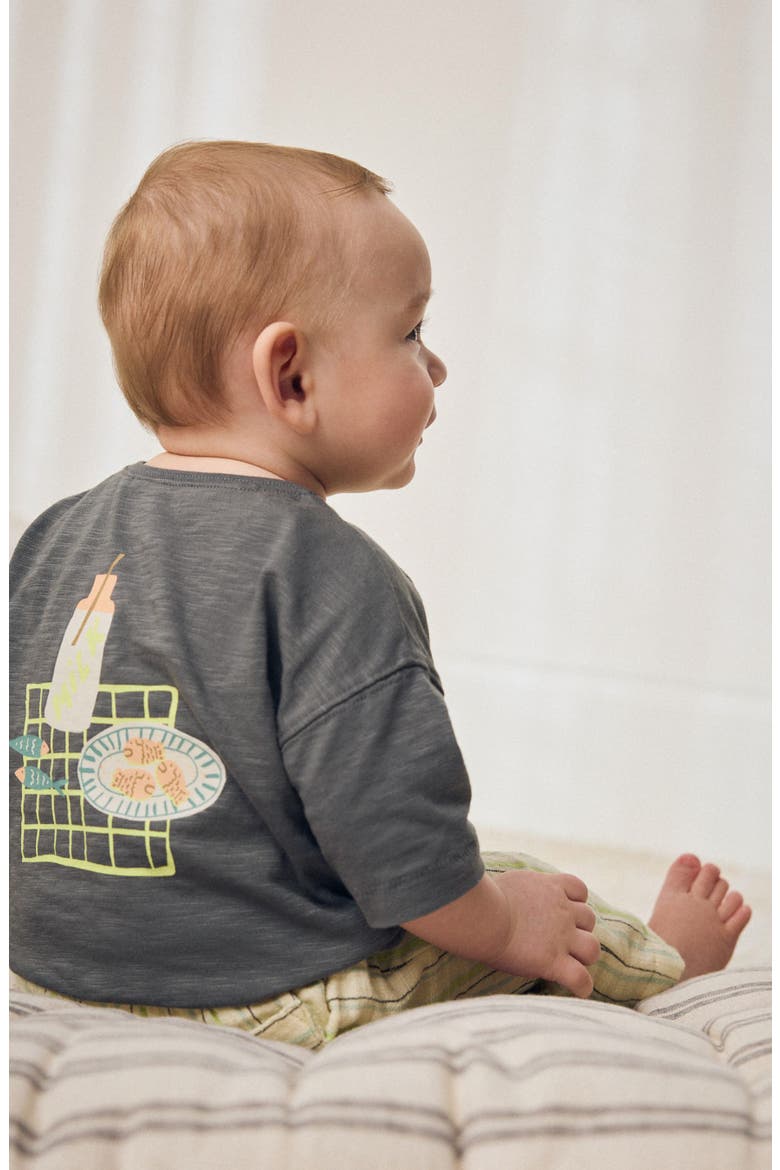 Graphic T-Shirt & Pants Set, Alternate, color, GREY