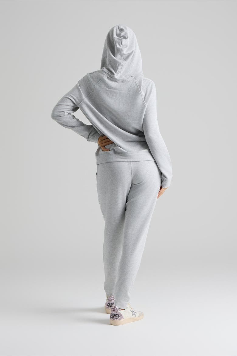 Evelyn Zip Up Hoodie, Alternate, color, Heather Gray