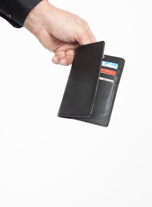 Deux Mains Operators Passport Cover In Black