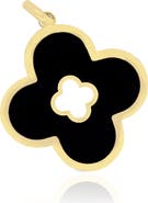 The Lovery Fine Jewelry Onyx Clover Cut Out Charm