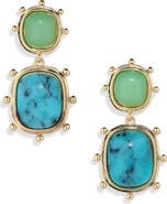 NATASHA Double Stone Drop Earrings