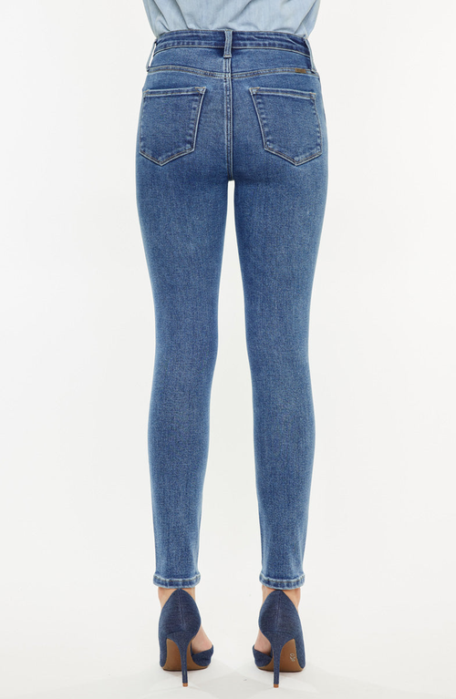 Kancan Bev High Rise Ankle Skinny Jeans In Medium Wash