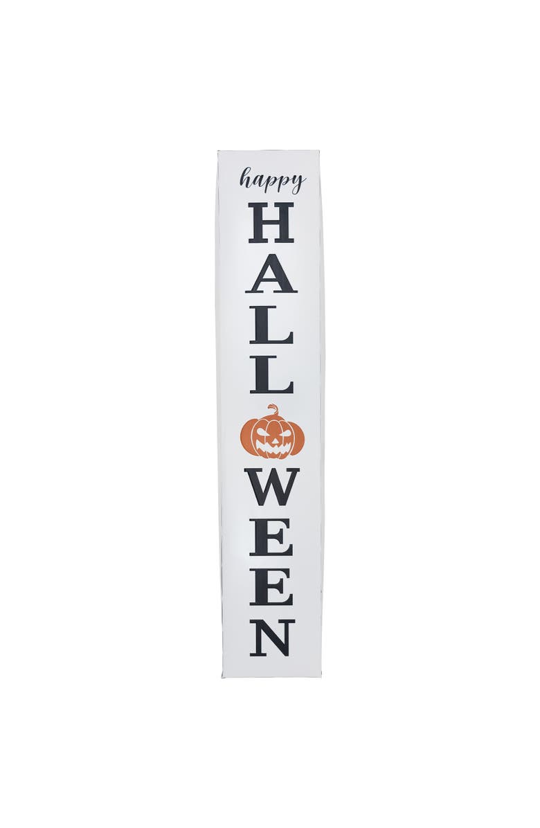 Northlight Happy Halloween Metal Porch Board Sign - 31.5", Main, color, White