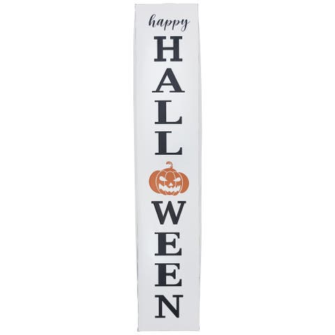Happy Halloween Metal Porch Board Sign - 31.5"