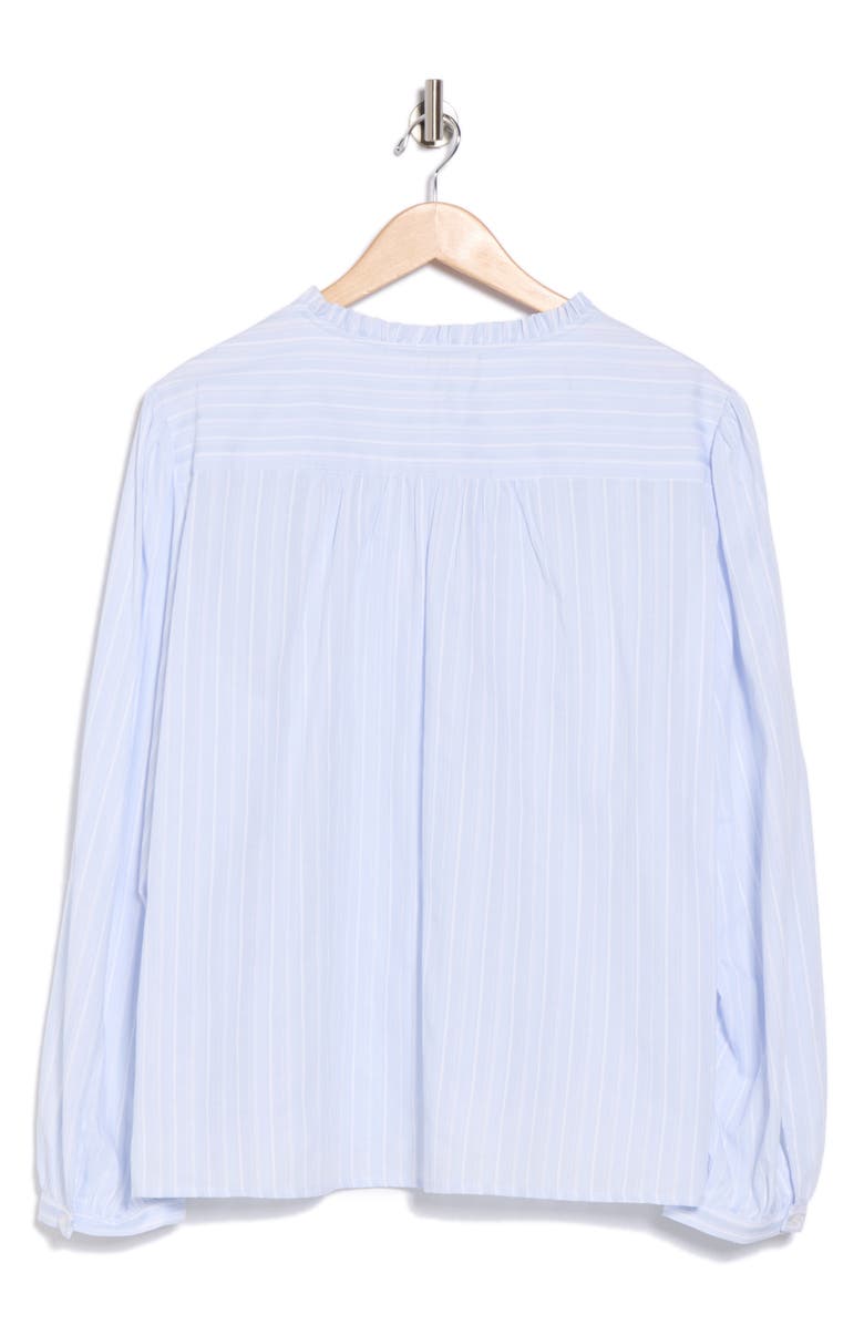 Parker The Alora Stripe Long Sleeve Cotton Top, Alternate, color, Kentucky Blue