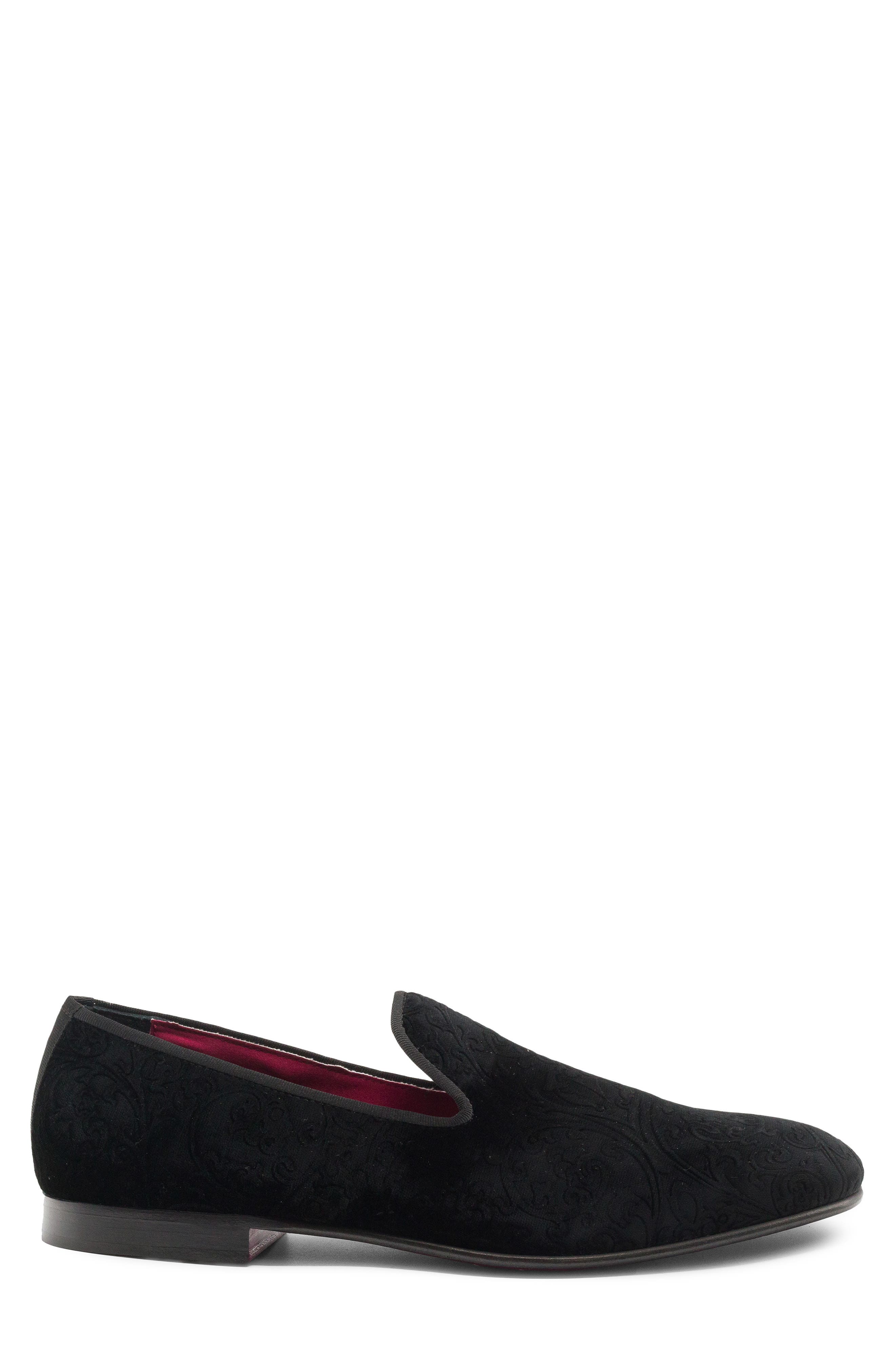 Formal II Velvet Tuxedo Slip-On, Alternate, color, BLACK