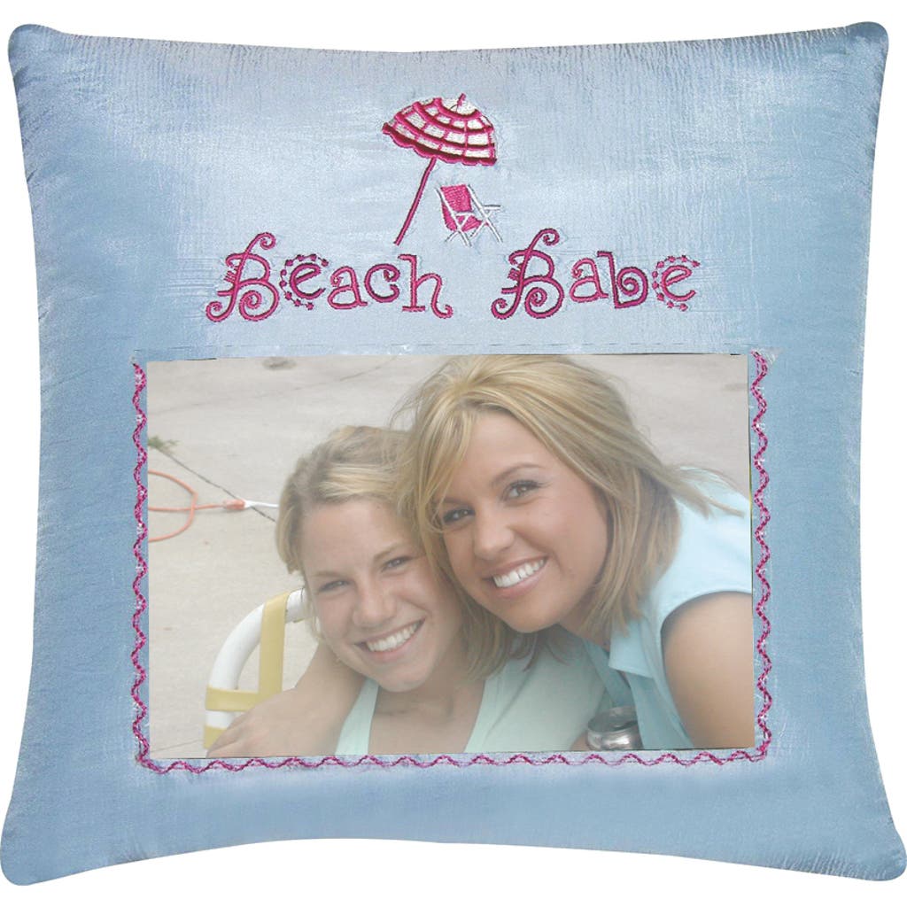 C & F Home C&f Home Beach Babe Picture Mini Accent Pillow, 10" X 10" In Blue