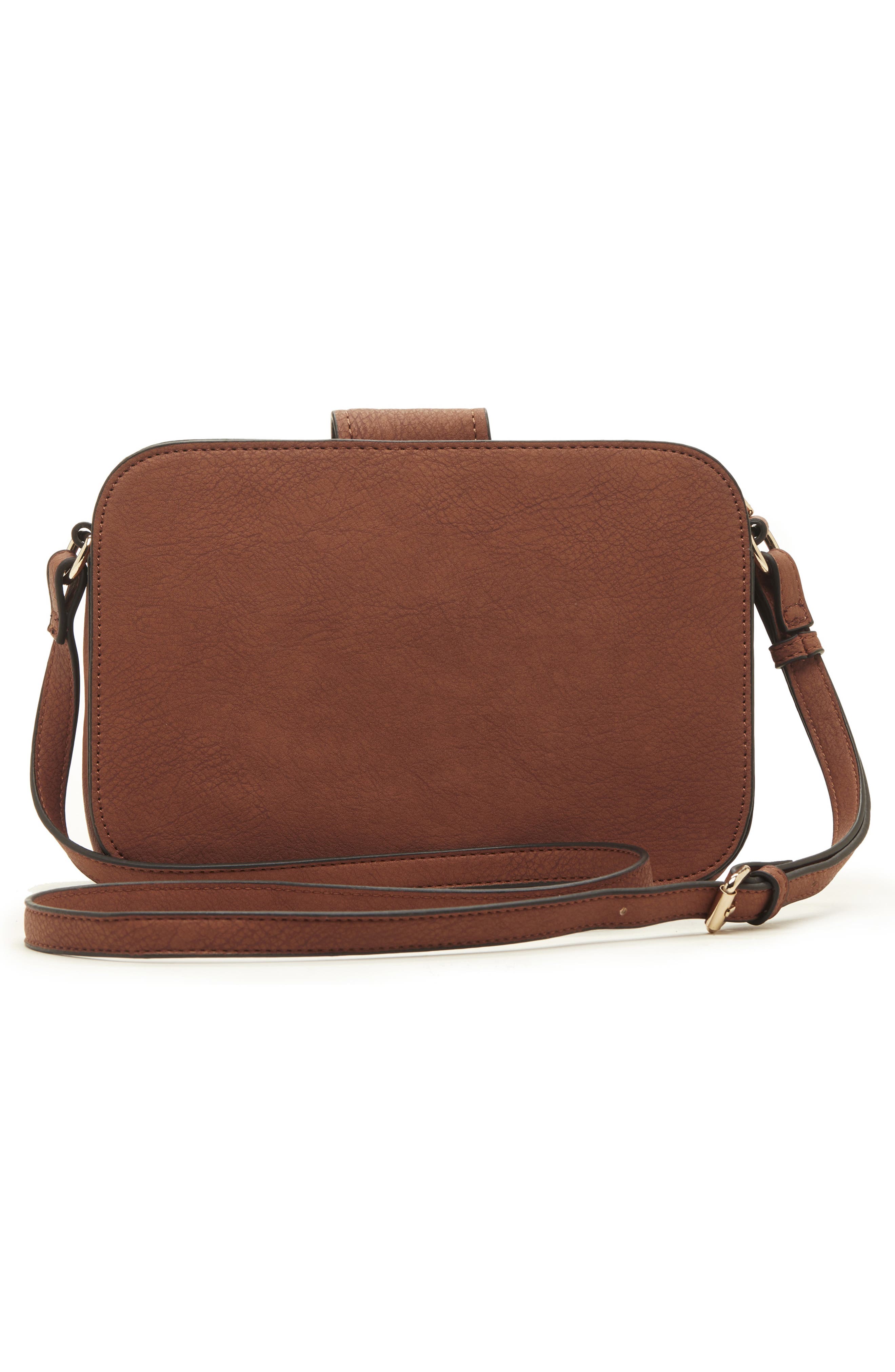 Valah Faux Leather Crossbody Bag, Alternate, color, COGNAC