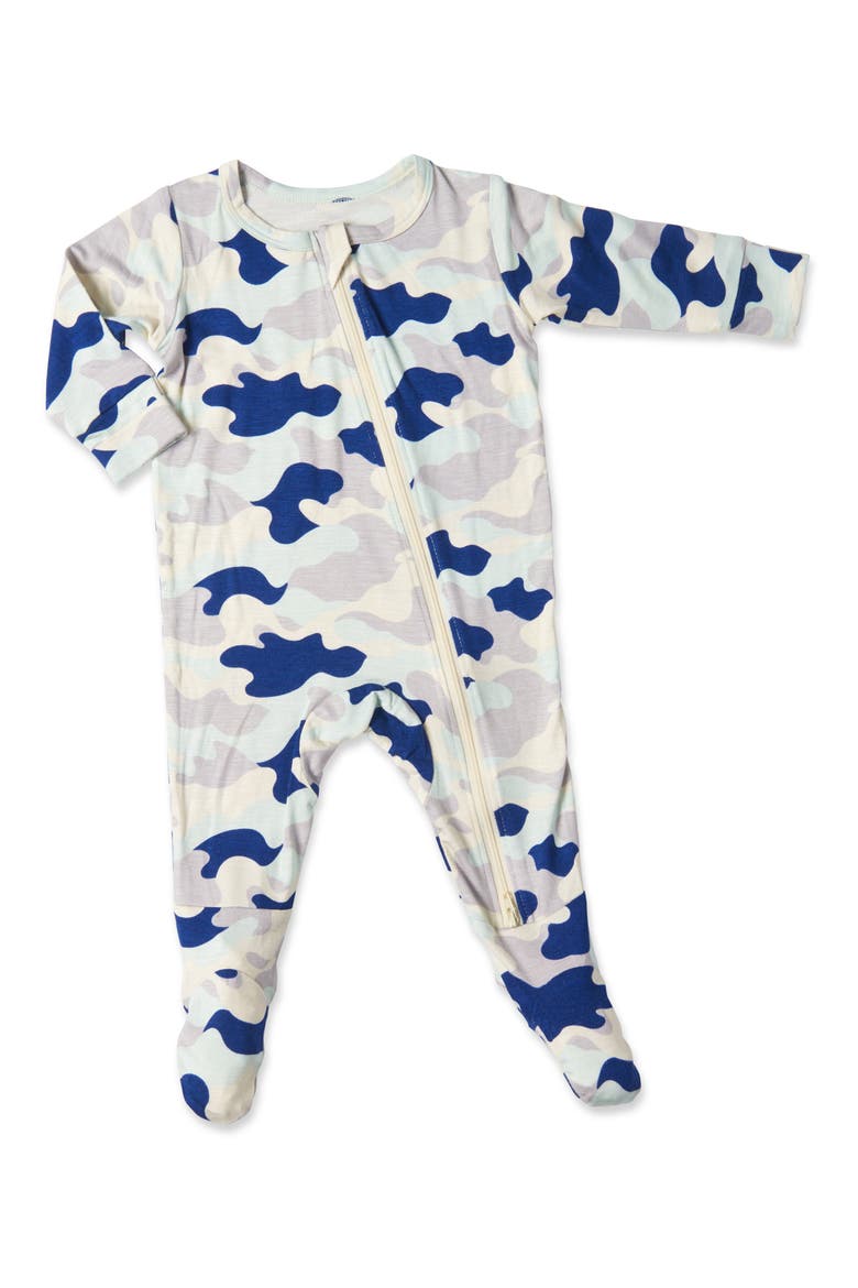 Jersey Long Sleeve Footie, Main, color, CAMO